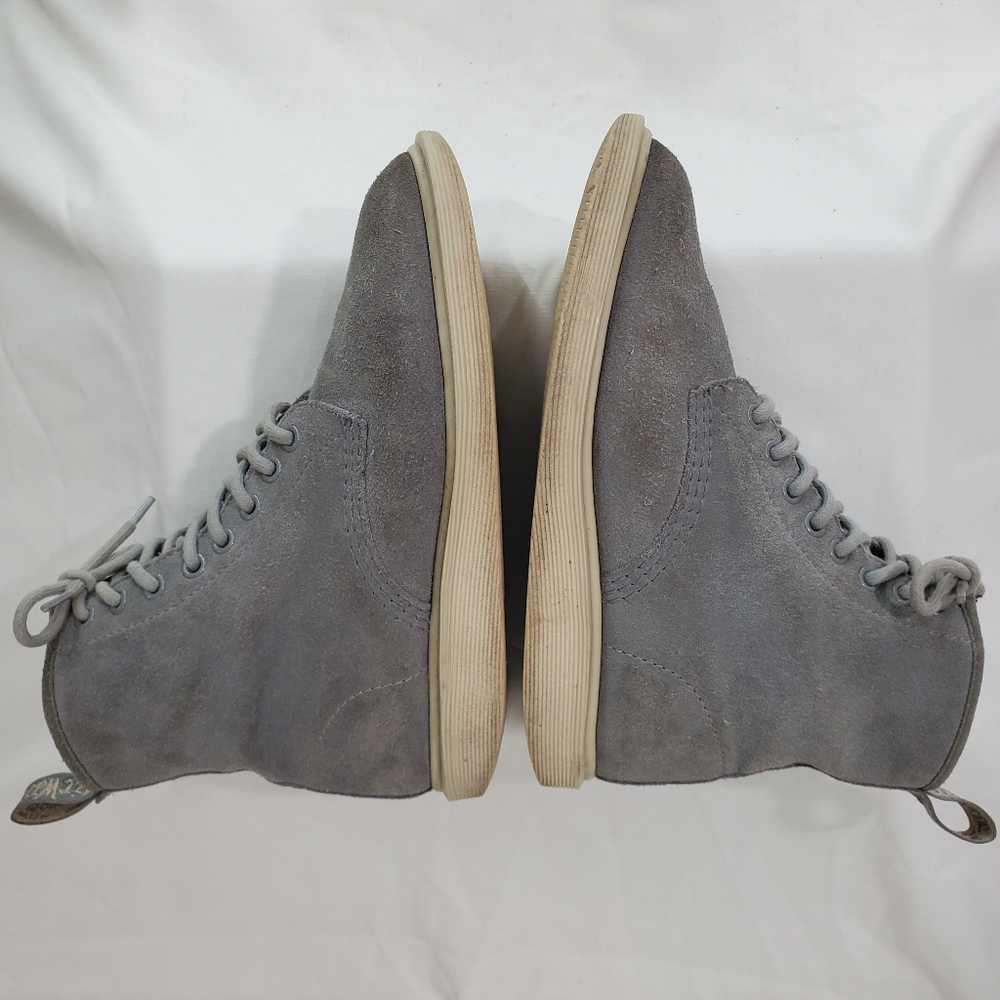 Dr Martens Whiton Gray Suede Unisex Boots Mens Size 4 Womens Size 6 High Top - Picture 5 of 13
